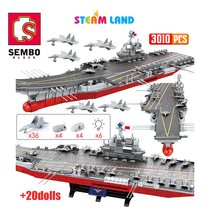 Đồ Chơi Lắp Ráp Mô Hình Tàu Sân Bay – Sembo 202001 - Đồ Chơi Thông Minh  Steamland