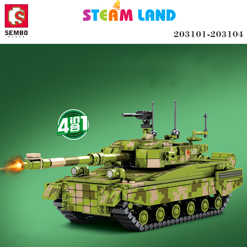 Xe tăng quân sự – SEMBO 203104 - Đồ chơi thông minh Steamland